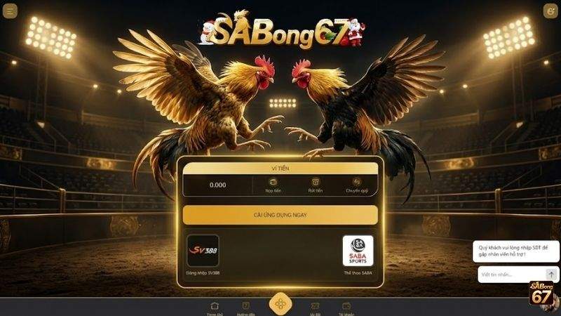 Giao diện trang chủ SABONG67 hiện đại, dễ thao tác cho người mới