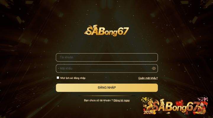 Điền thông tin tài khoản đăng nhập SABONG67